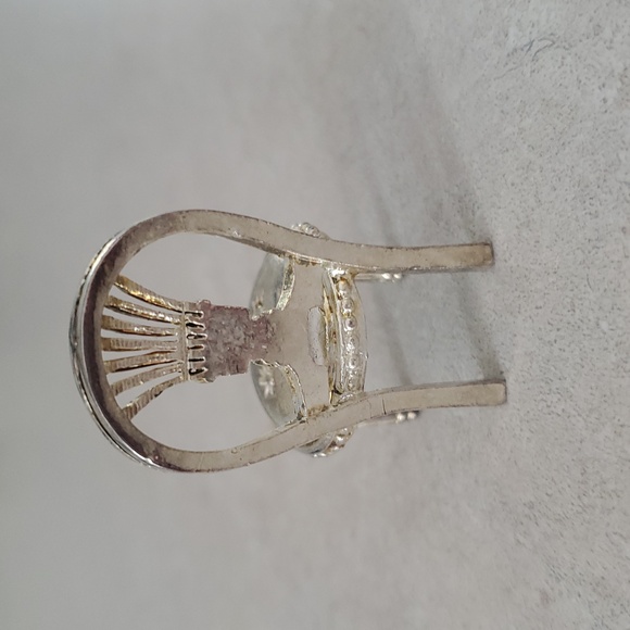 Vintage Godinger Silver Miniature Chair Decor Or Dollhouse - Picture 4 of 11